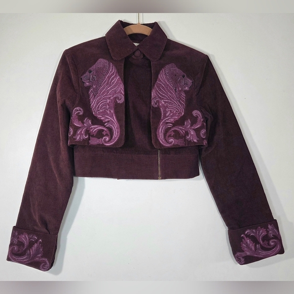 LA FUORI EMBROIDERED BOLERO JACKET. - Picture 1 of 9